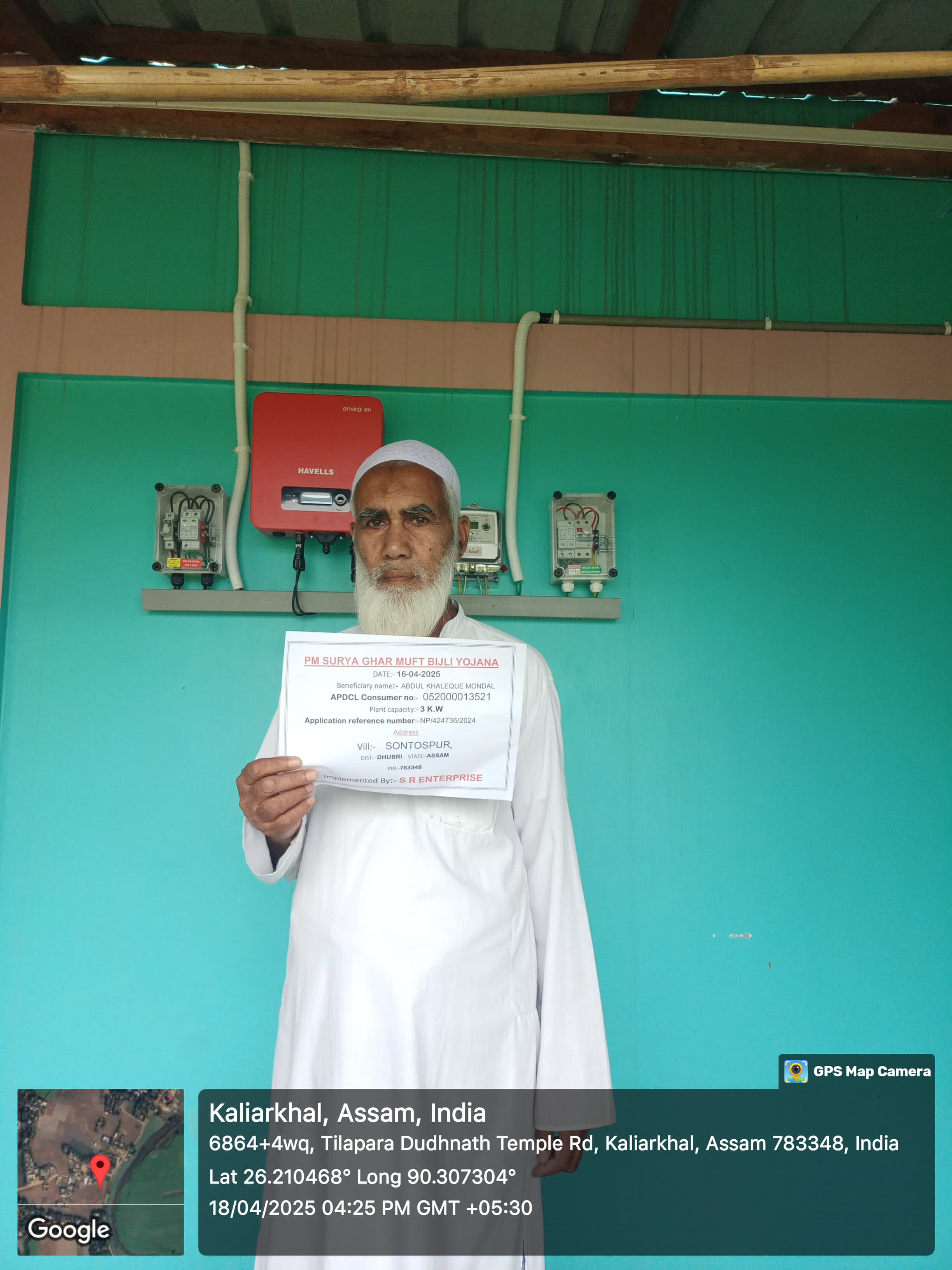 Addul Khaleque Mondal's solar installation
