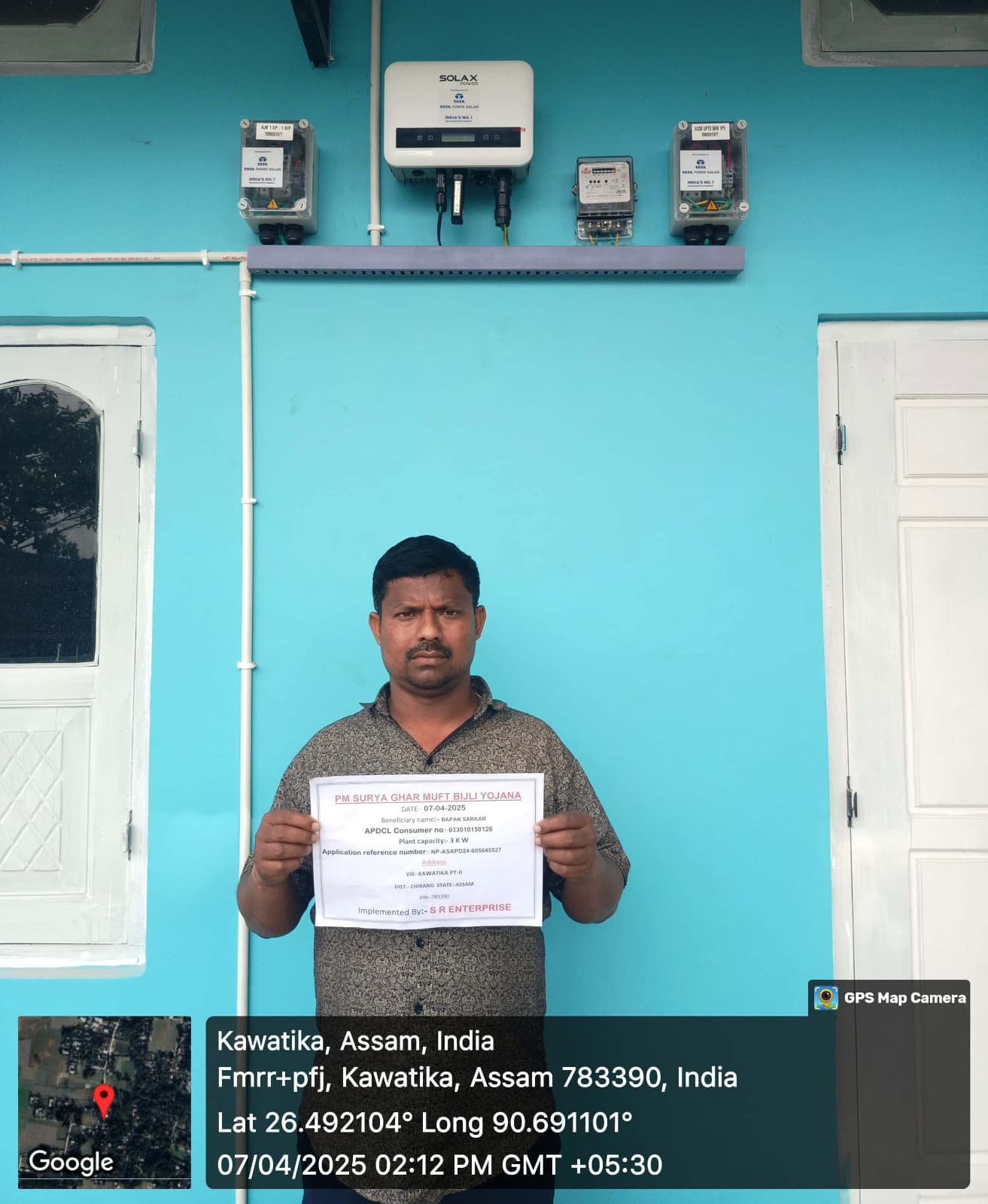Bapan Sarkar's solar installation