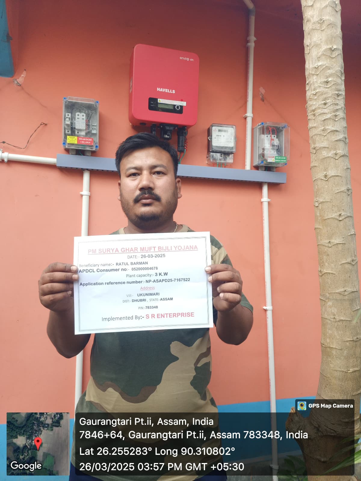 Ratul Barman's solar installation